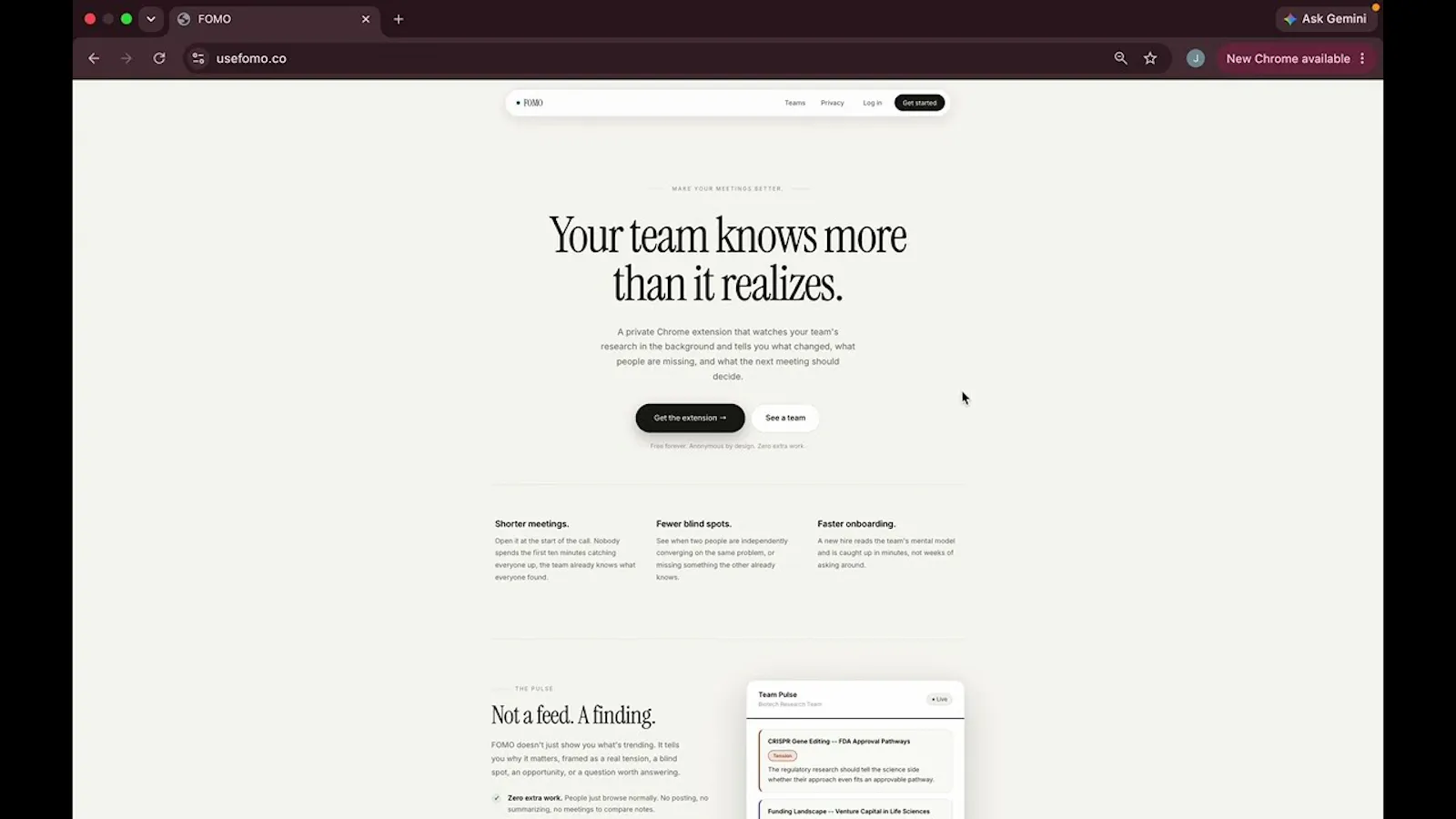 FOMO screenshot 1 (video preview)