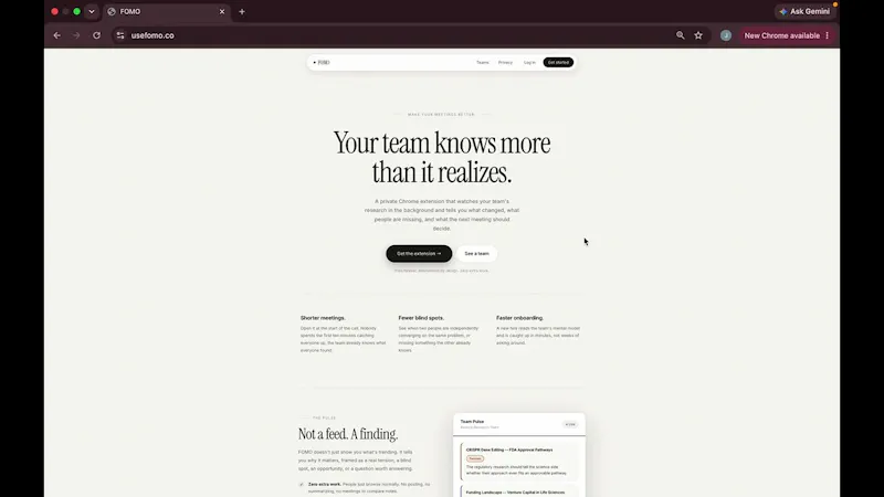 FOMO screenshot 1 (video preview)