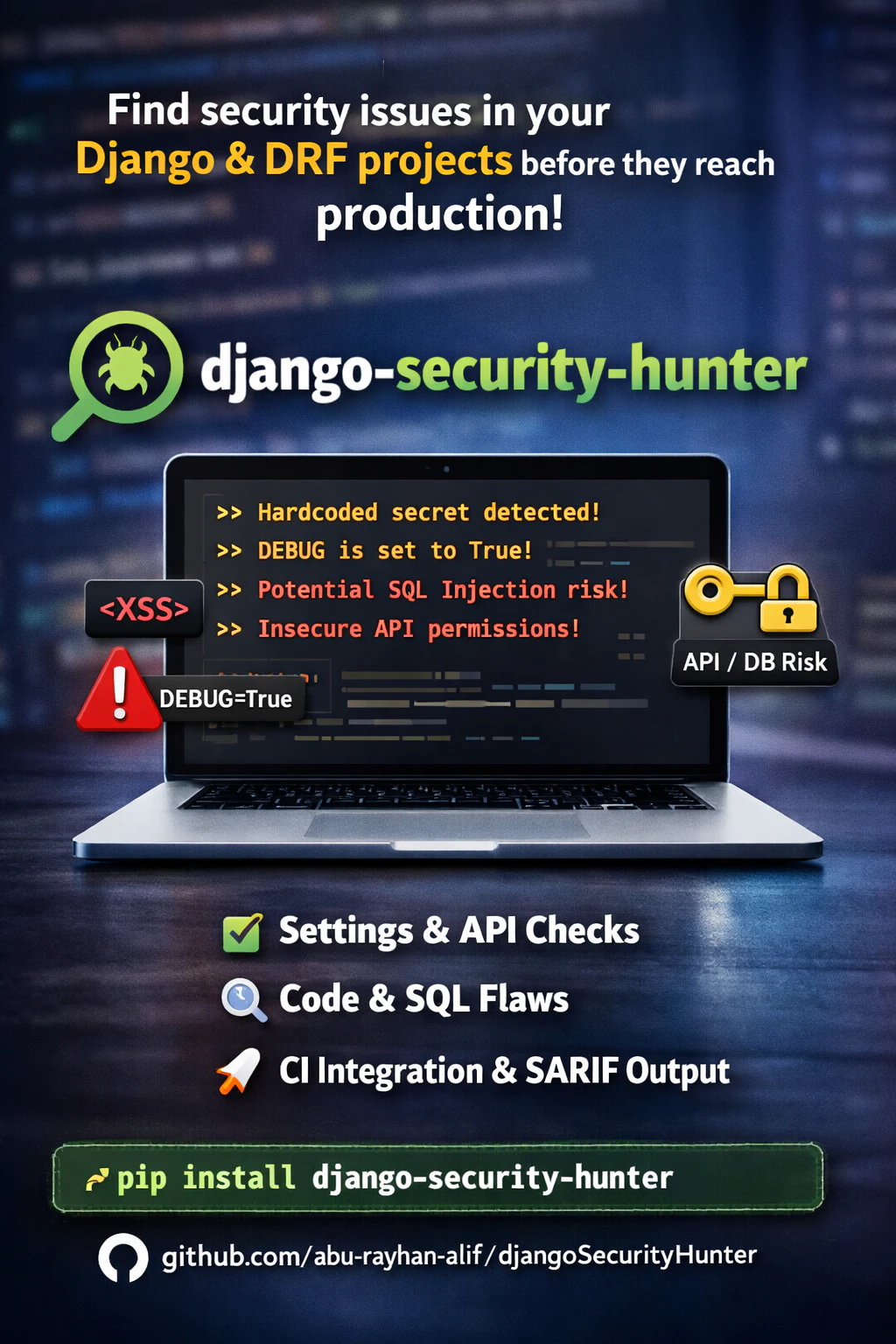 DjangoSecurityHunter screenshot 2