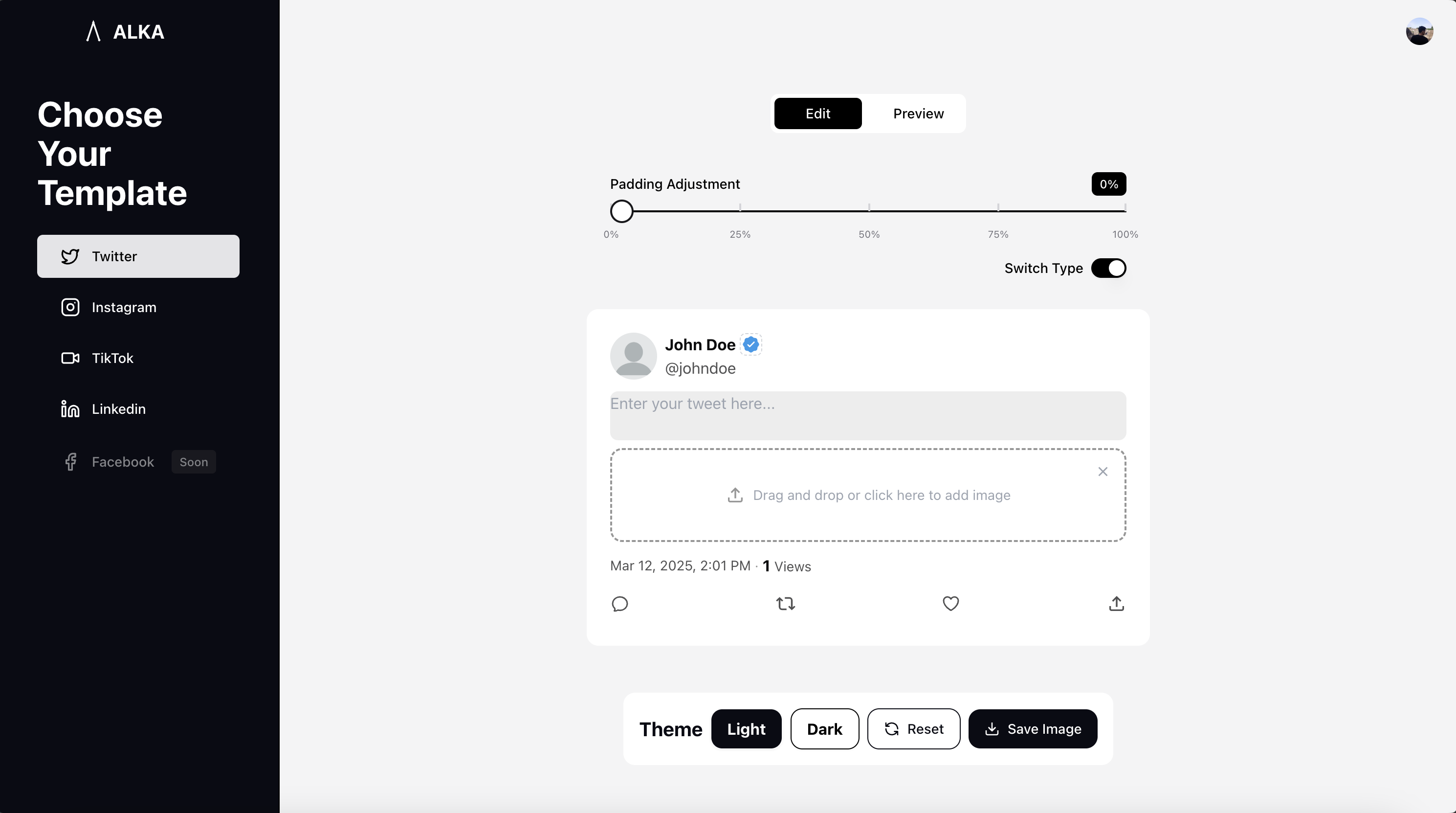 Media Alka - Buat mockups post media sosial dengan serta -merta 2