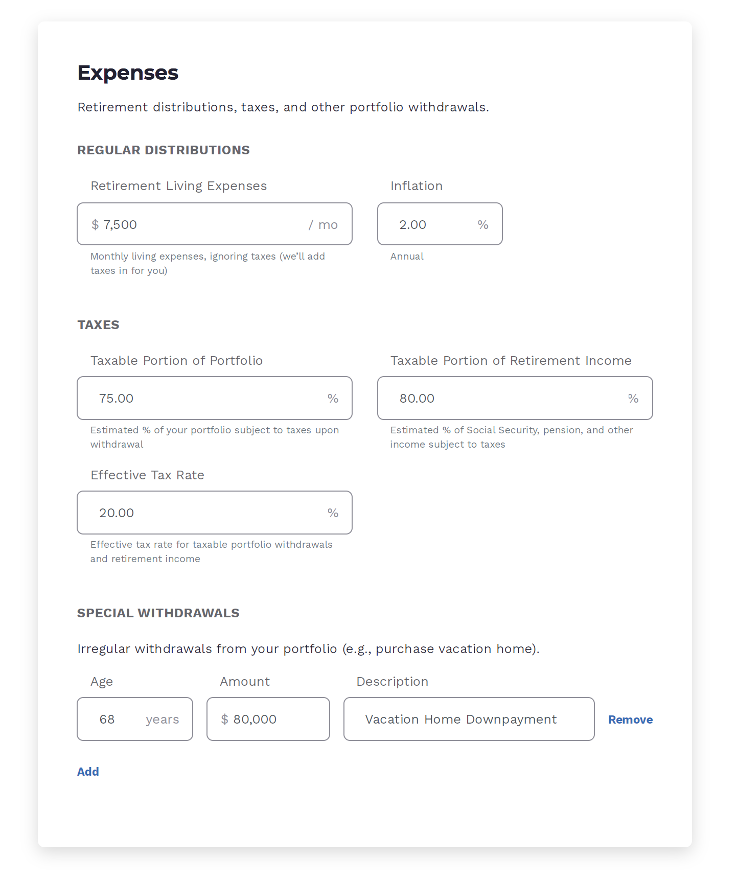 Honest Math Retirement Calculator gallery image