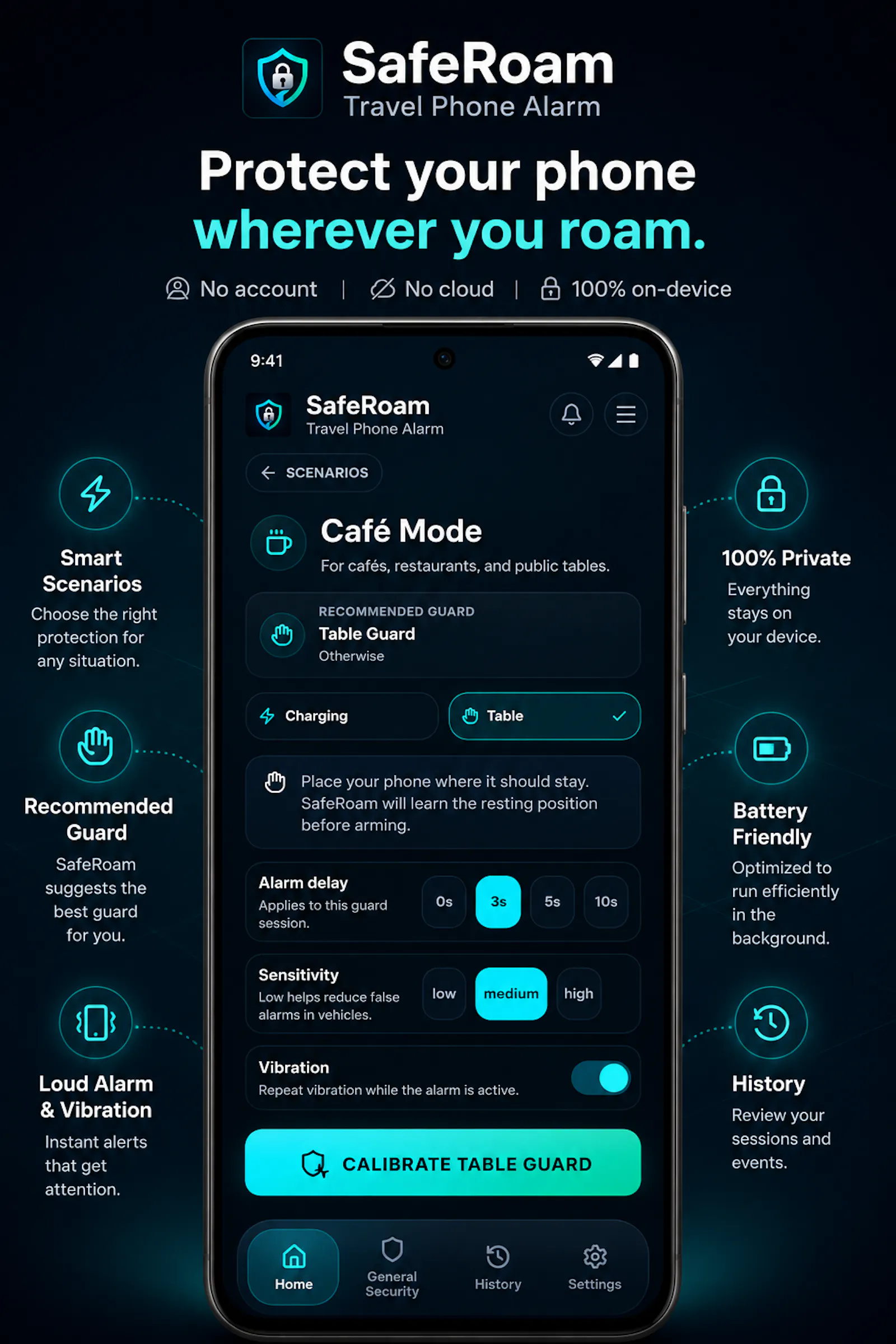 SaferRoam - Anti-Theft Alarm screenshot 4