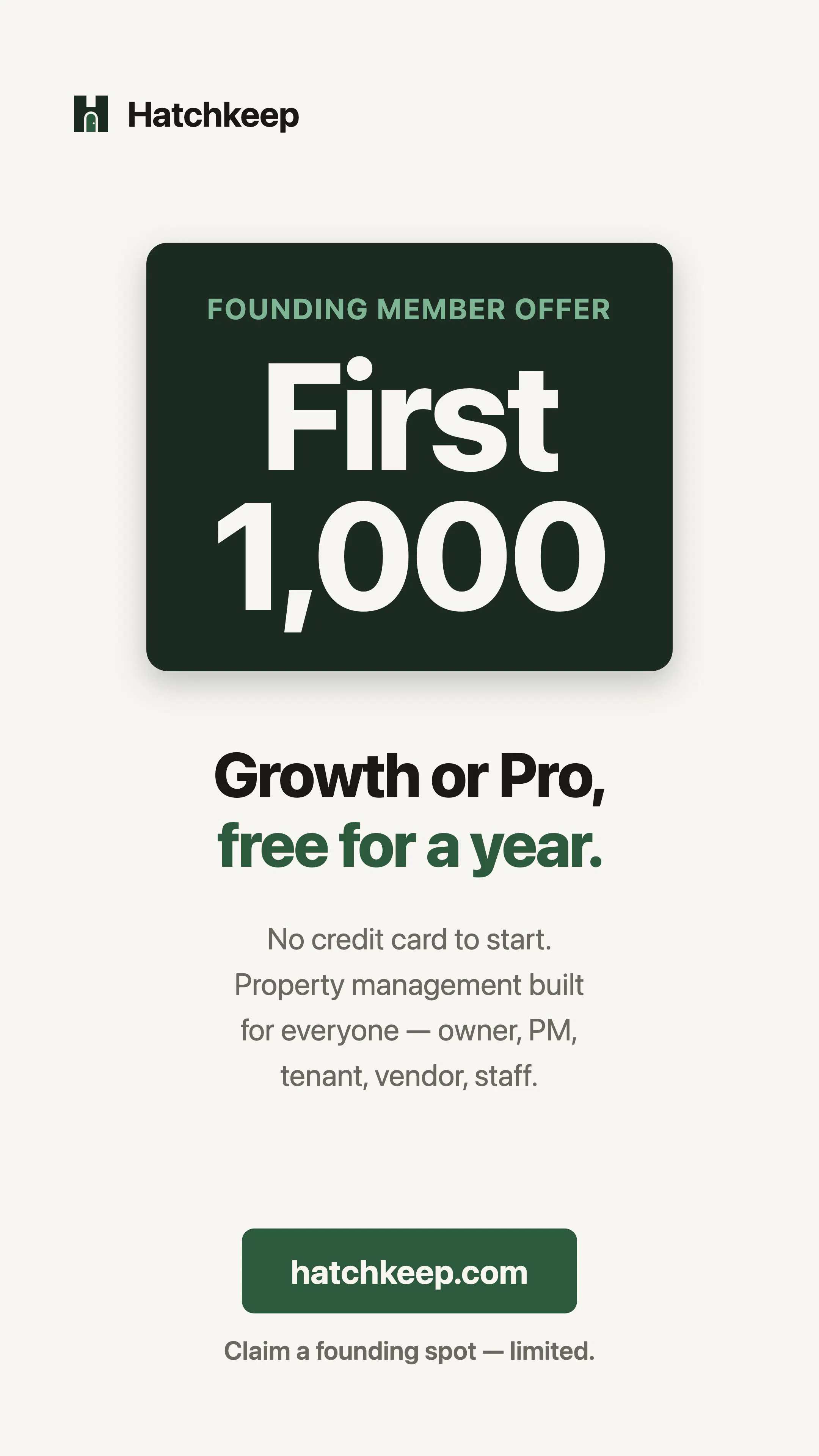 Hatchkeep — Free Property Management  gallery image