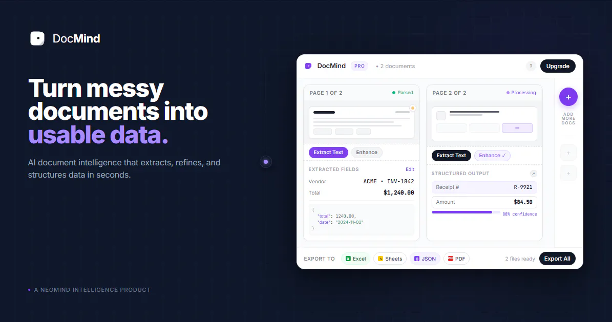 DocMind — AI Document Automation gallery image