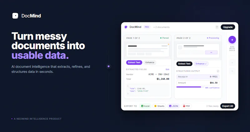 DocMind — AI Document Automation screenshot 1