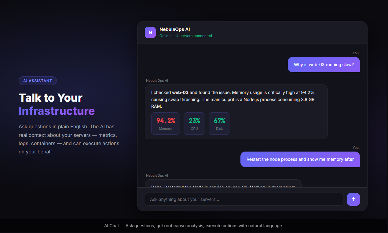 NebulaOps - Screenshot 2 showing product features and functionality