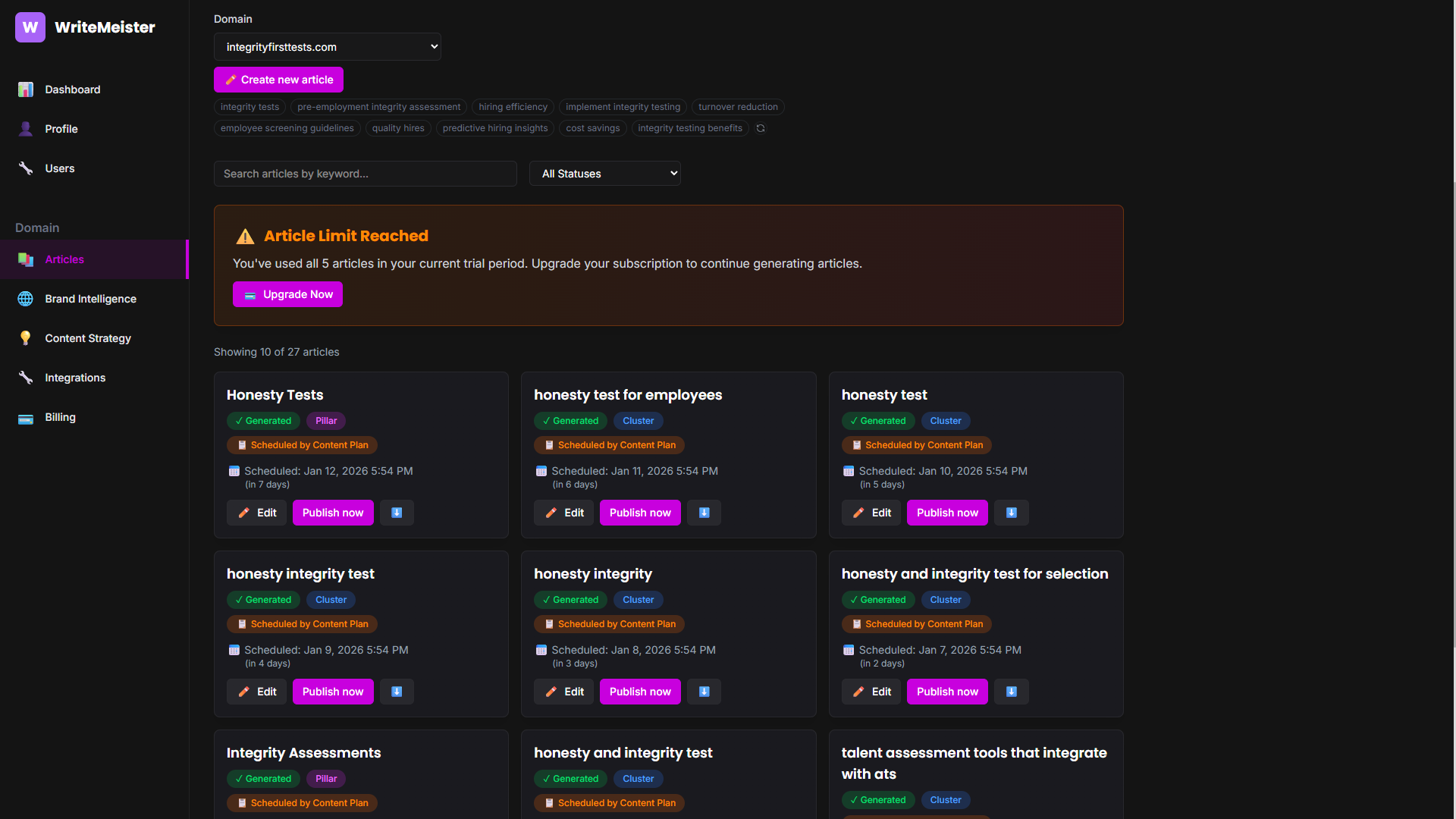 WriteMeister - Main product screenshot demonstrating key features and user interface