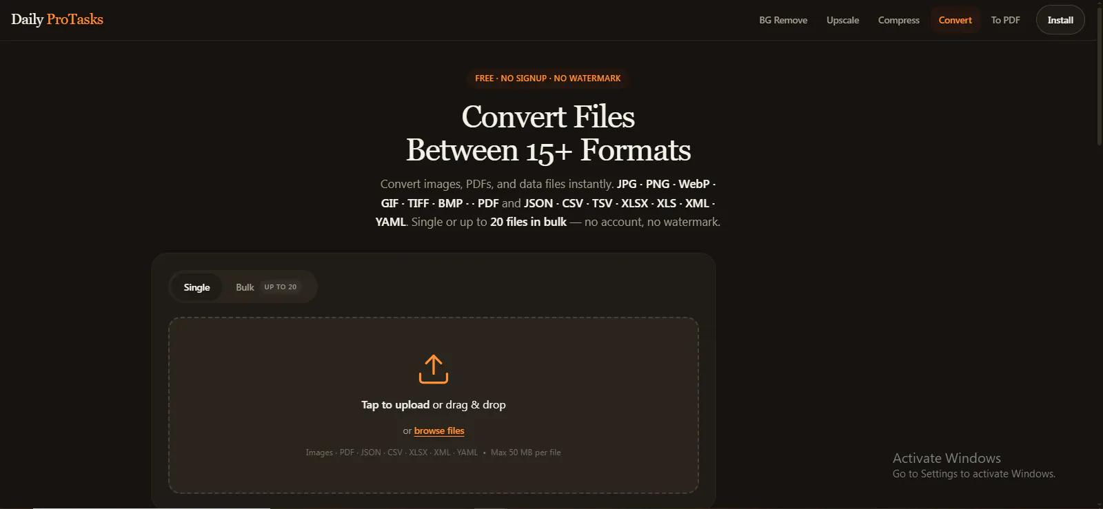 DailyProTasks: 5 Free Image Utilities screenshot 3