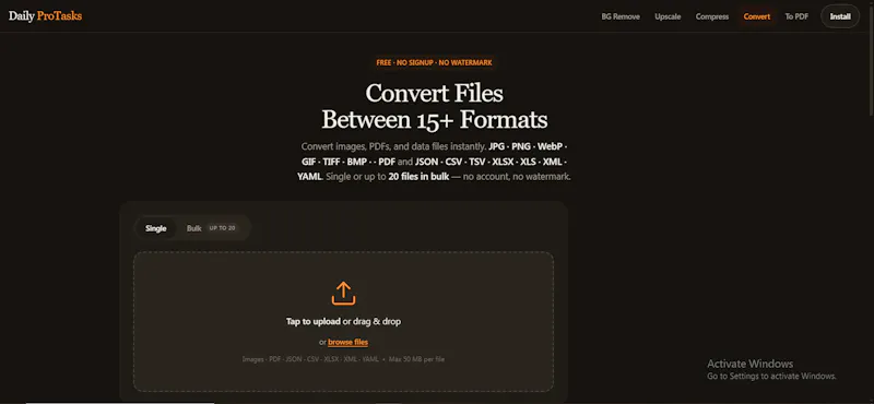 DailyProTasks: 5 Free Image Utilities screenshot 3