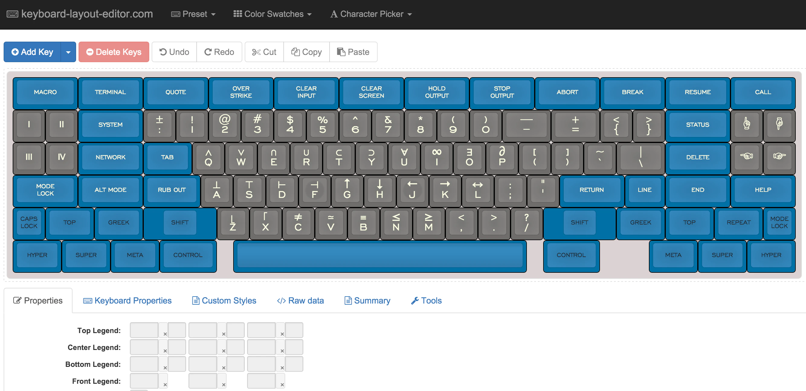 Keyboard Layout Editor