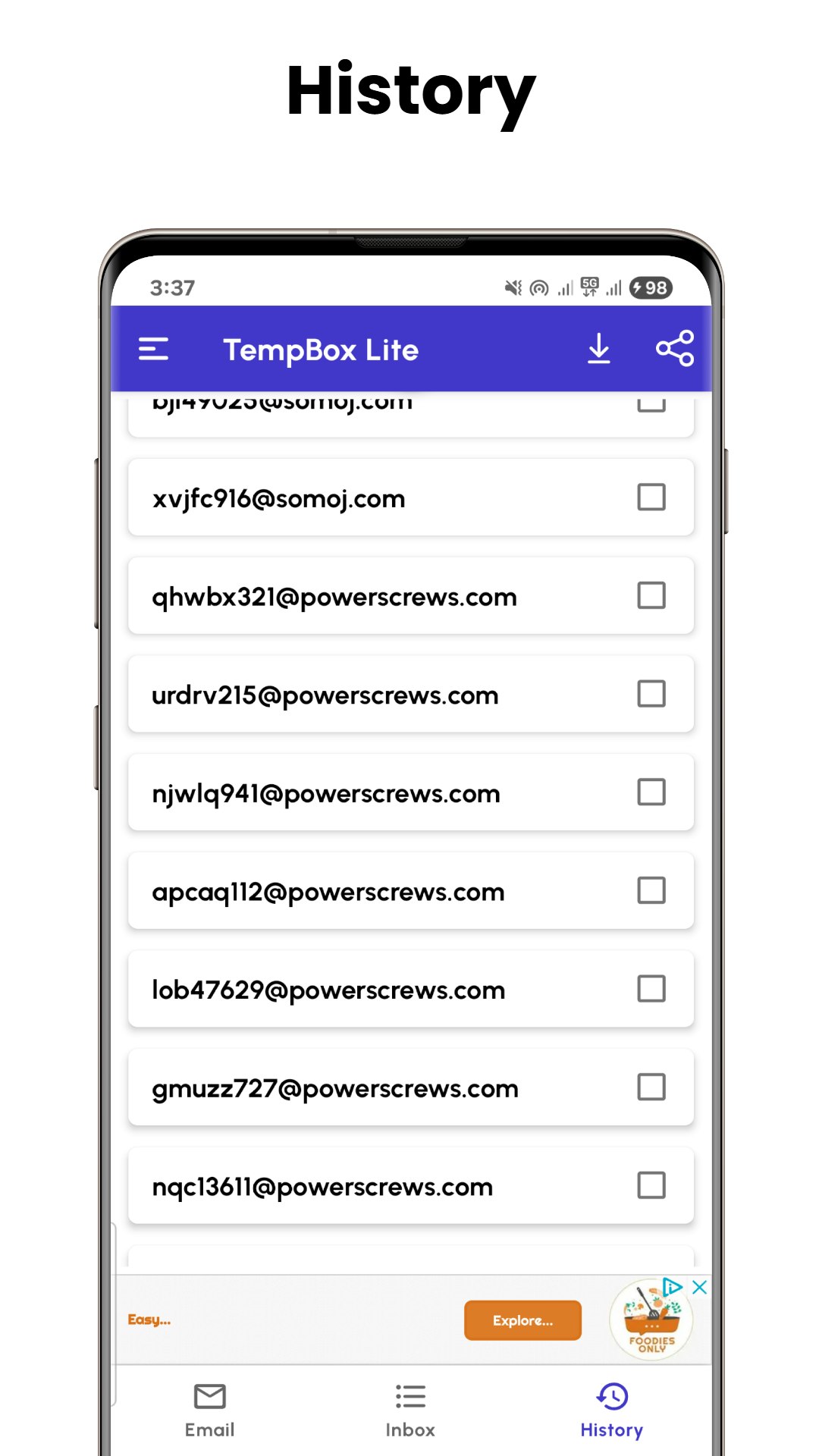 TempBox Lite - Temporary Email - Screenshot 3 preview
