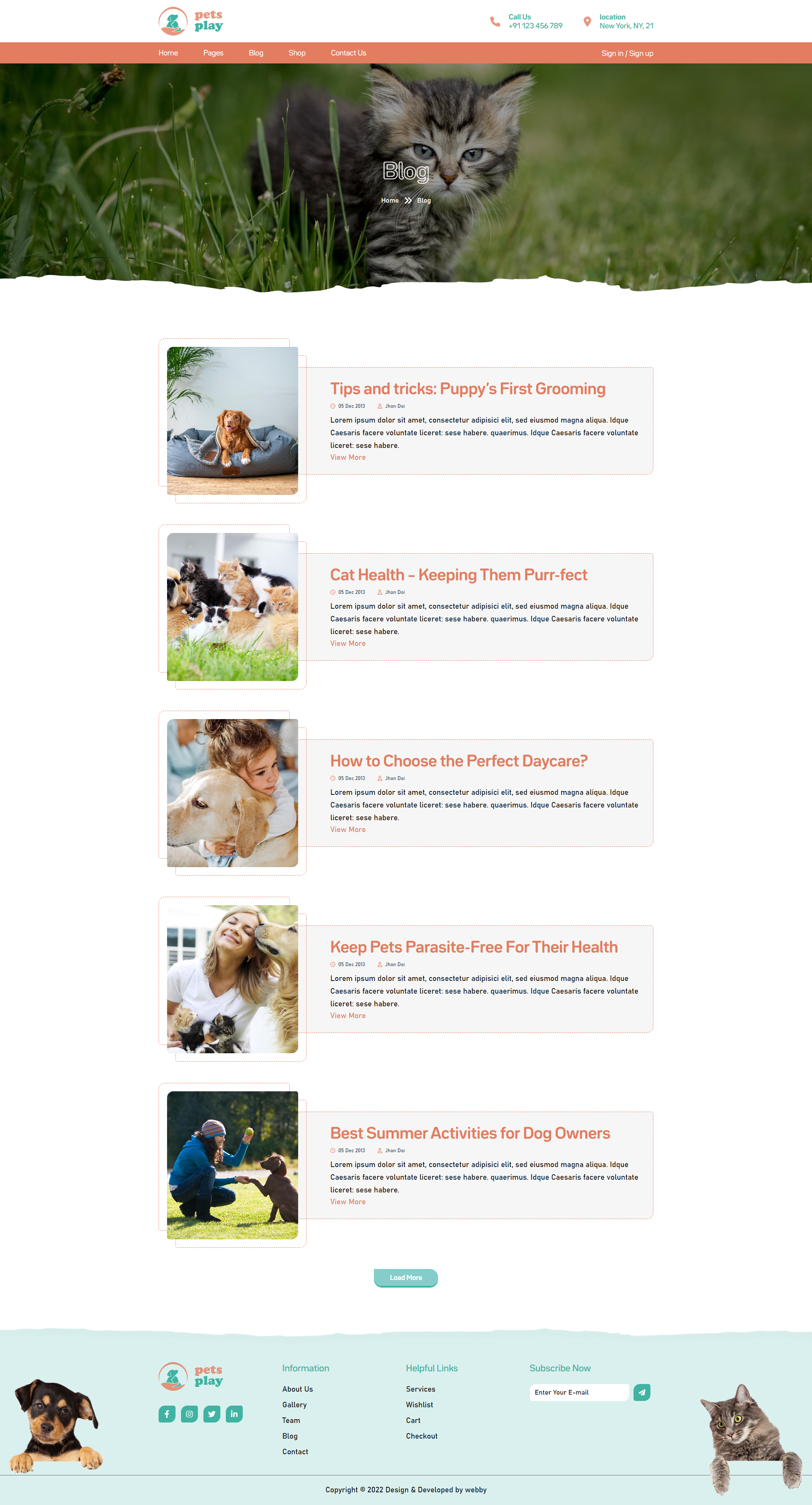 Pet Shop Website Template gallery image