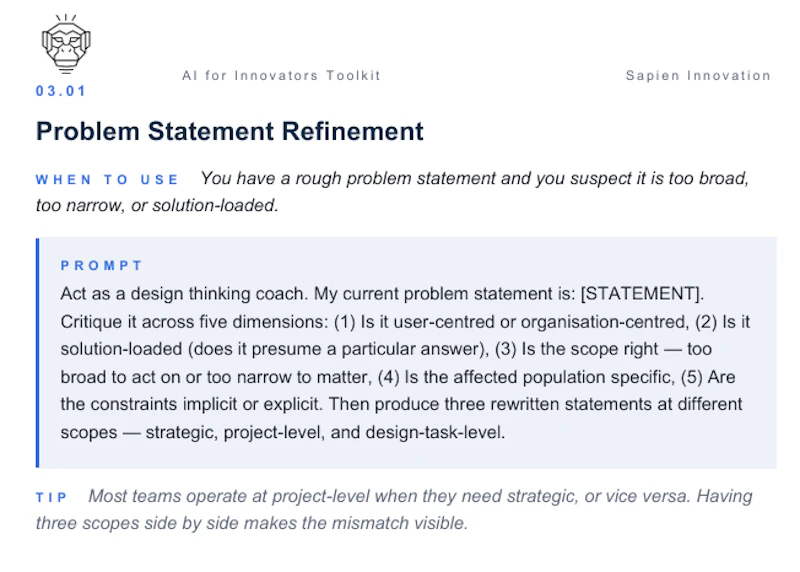 AI for Innovators:  screenshot 2