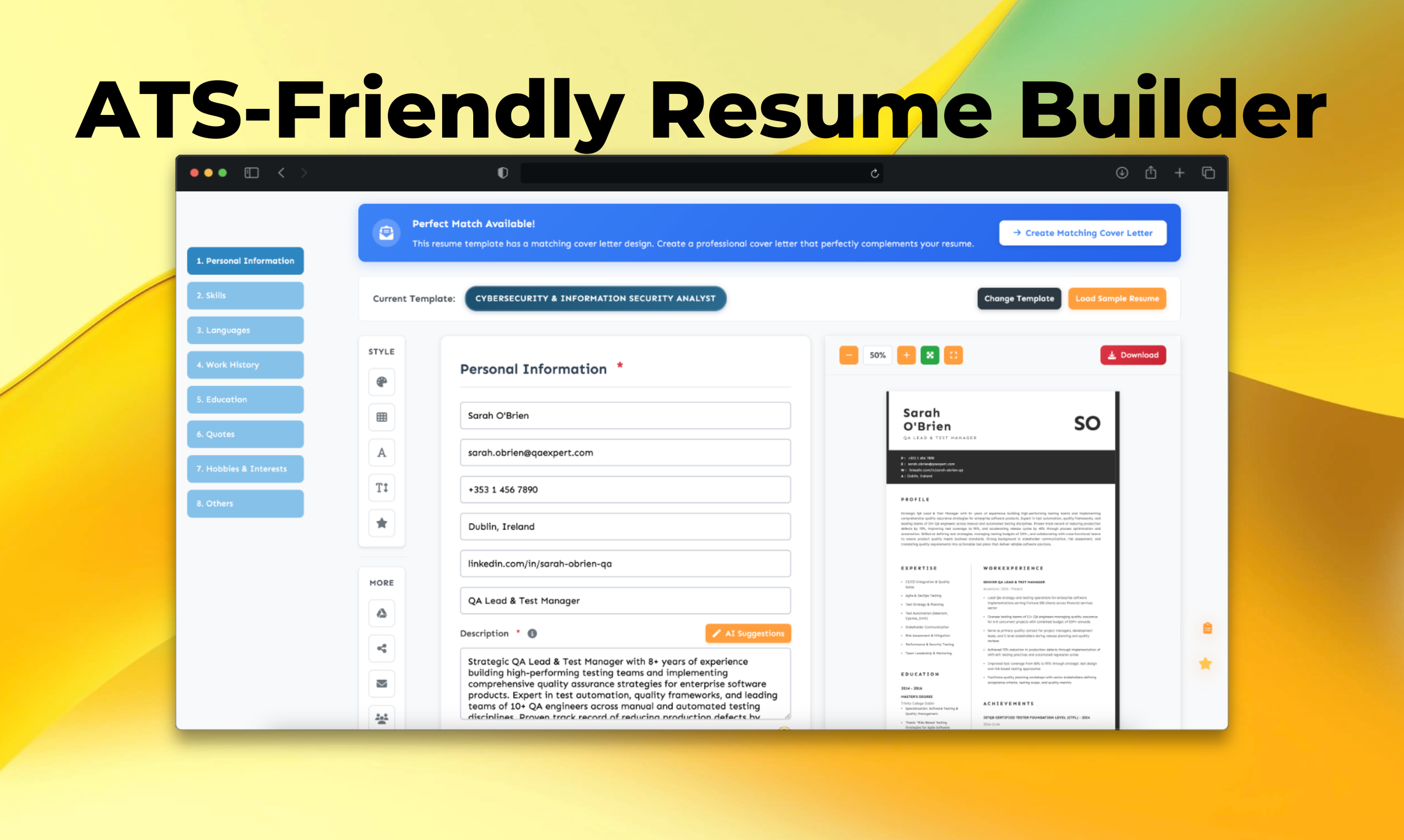 Resumemind - Screenshot 2 showing product features and functionality