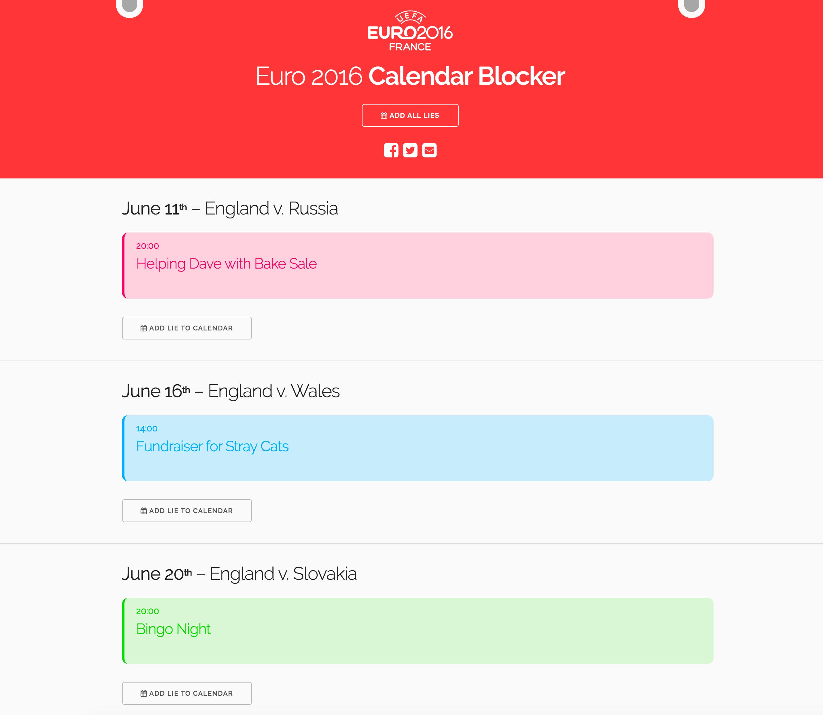 Euro 2016 Calendar Blocker media 1