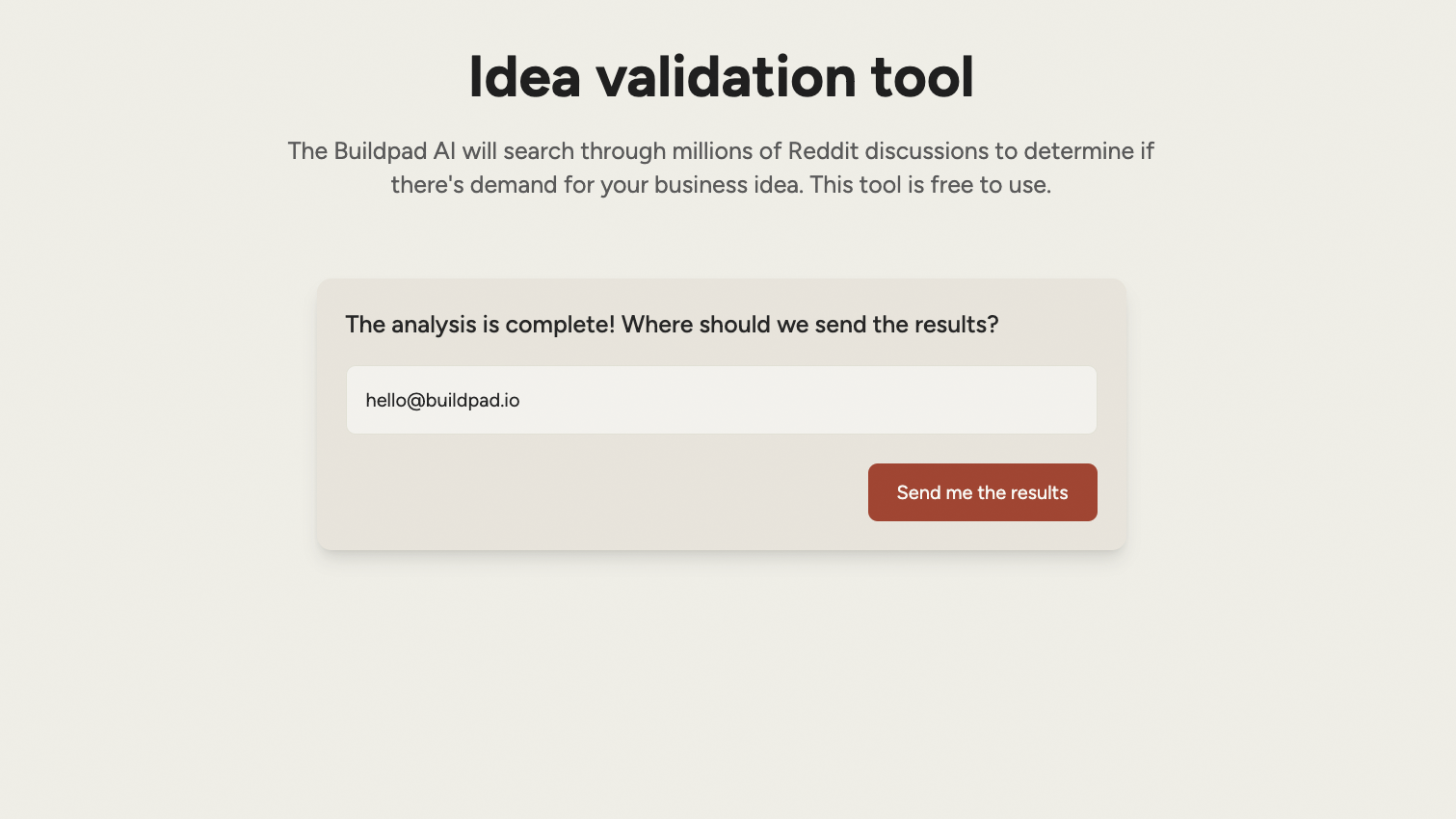 BuildPadによるアイデア検証ツール - 2分で実際のデータでビジネスのアイデアを検証するメディア5