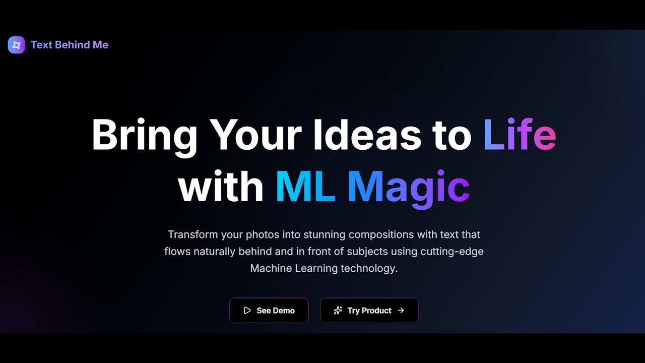 Text behind me gallery image