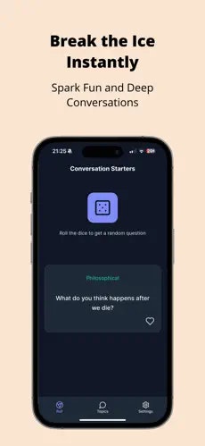 Conversation Starter - Screenshot 2 showing product features and functionality