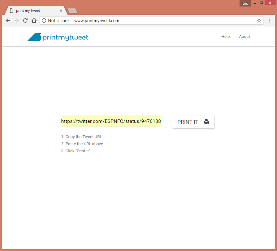 printmytweet gallery image