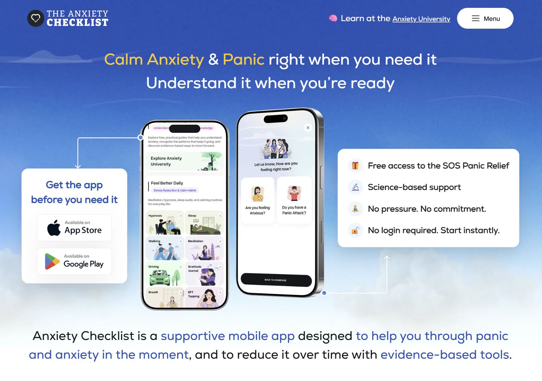 Anxiety Checklist screenshot 2