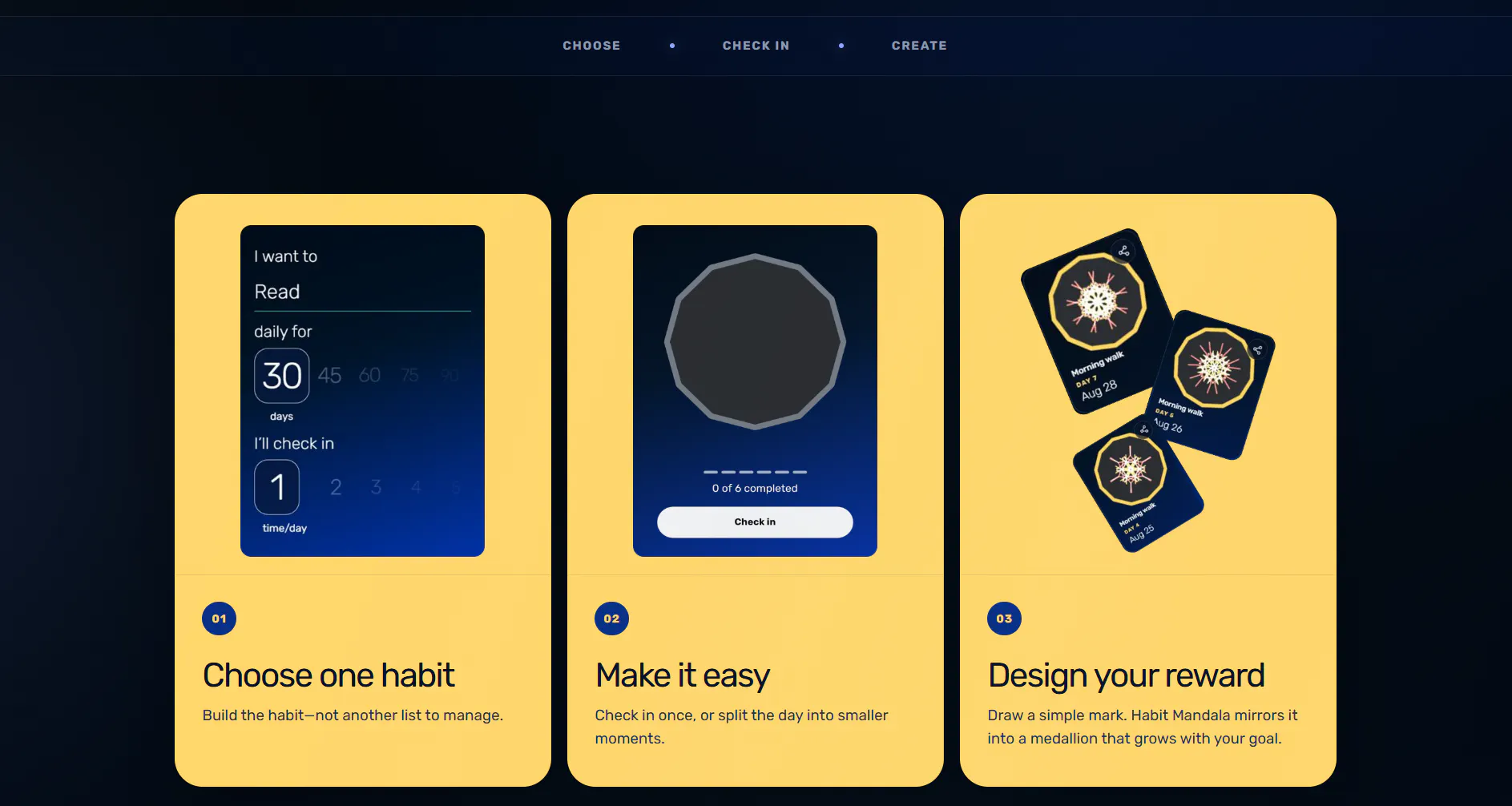 Habit Mandala Website gallery image