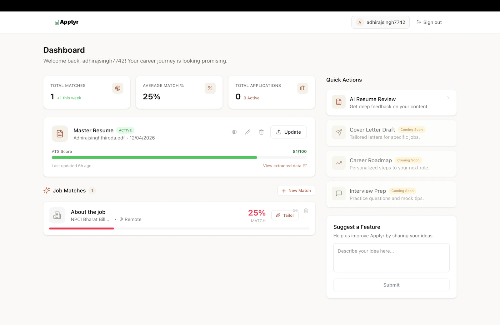 Applyr screenshot 2