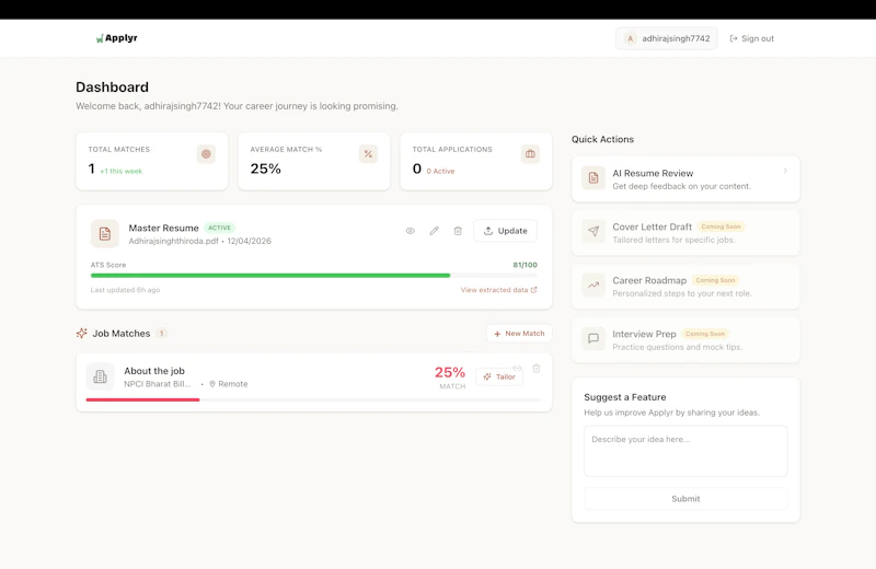 Applyr screenshot 2