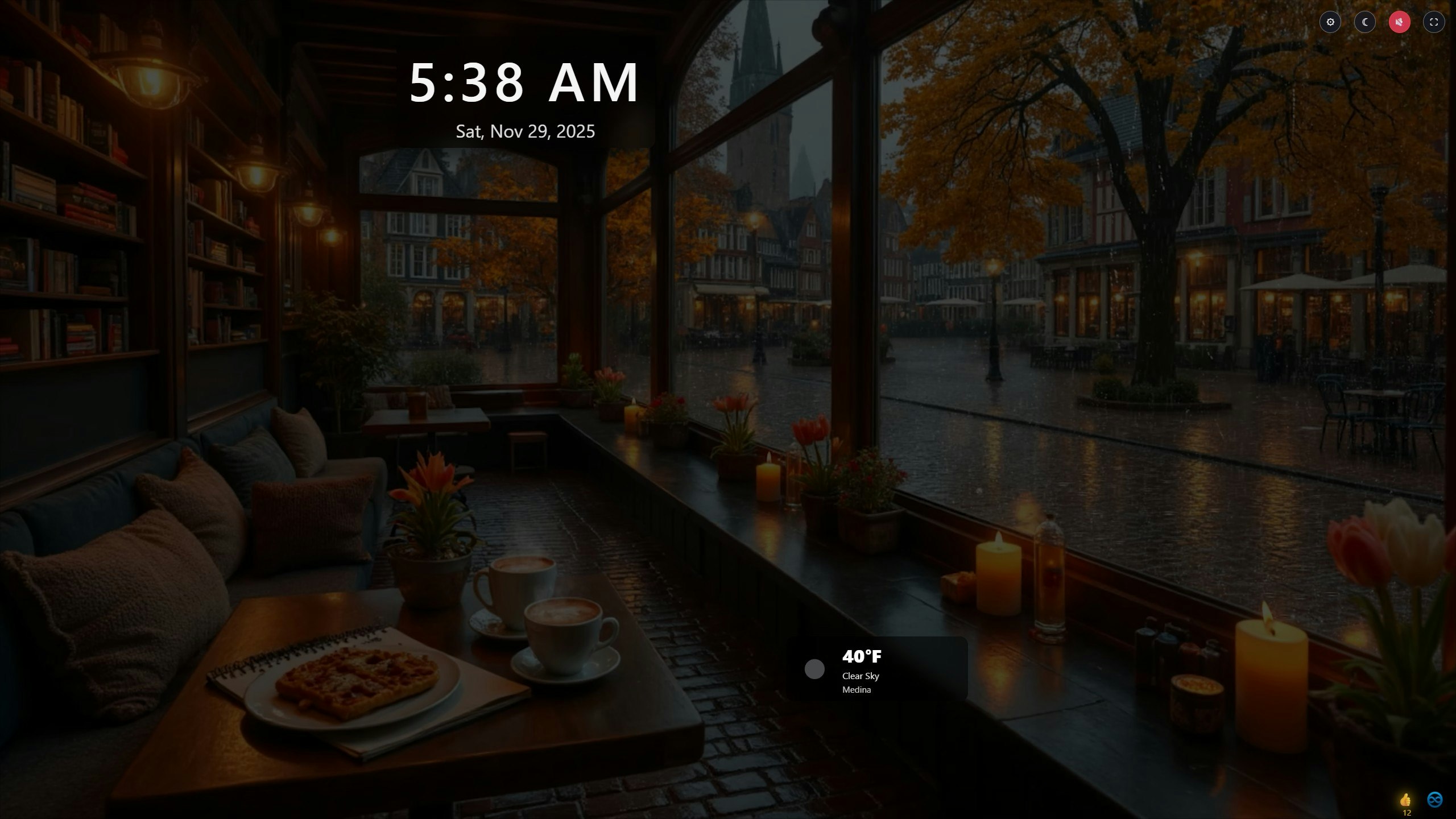 Clock, Weather, and Relaxing Background  gallery image