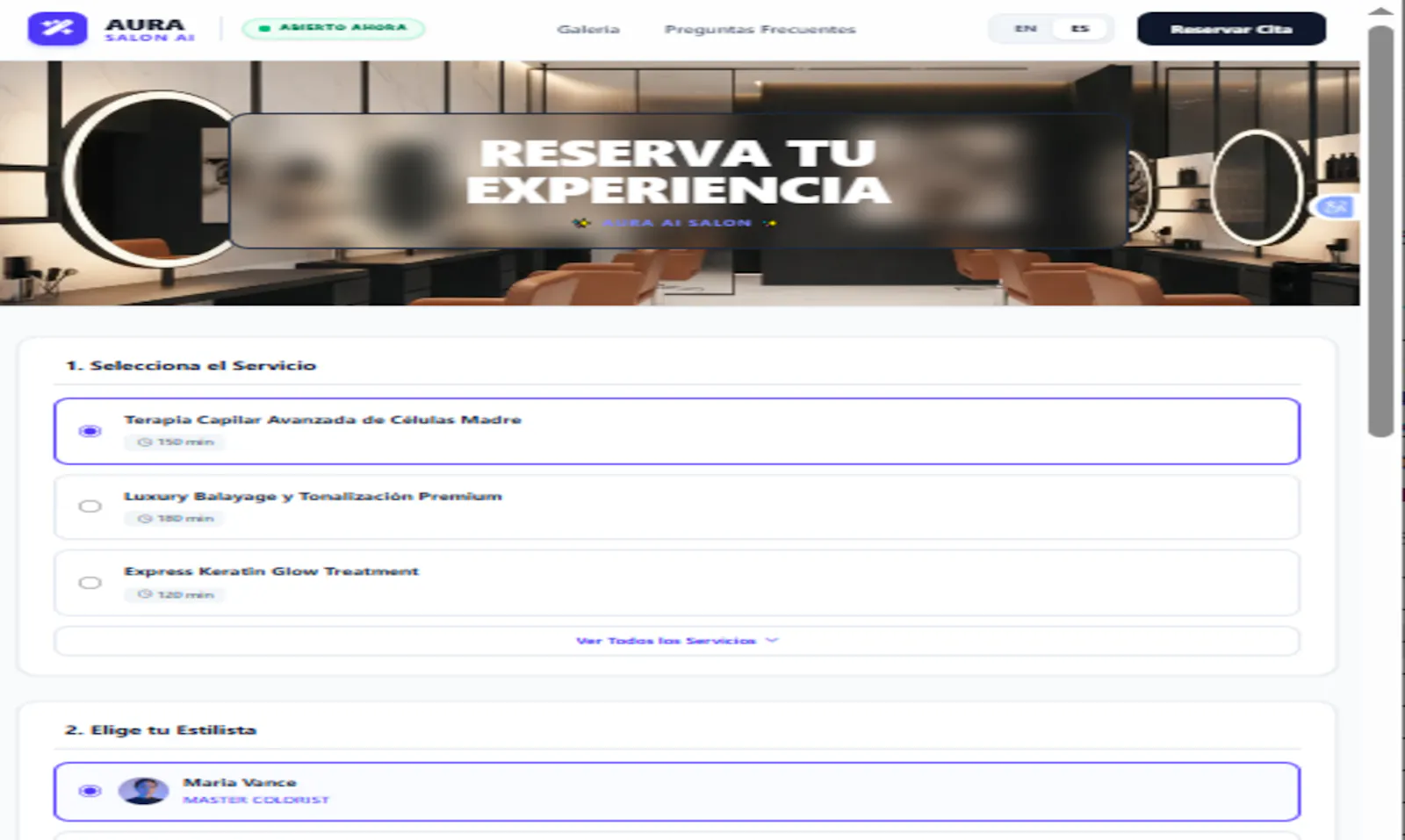 AURA Salon AI screenshot 2