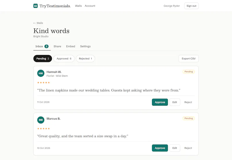 TryTestimonials screenshot 4