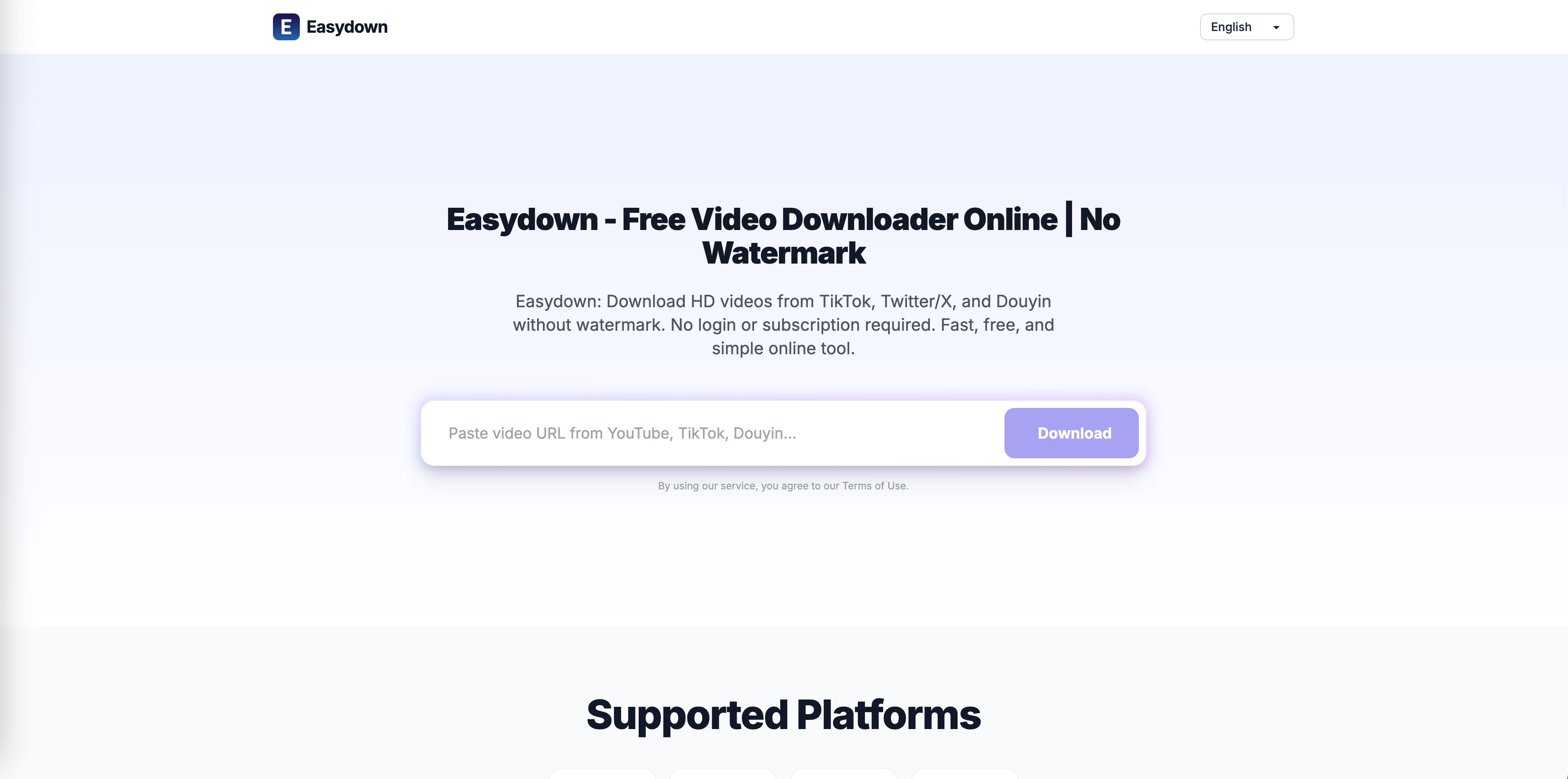 Easydown - Main product screenshot demonstrating key features and user interface
