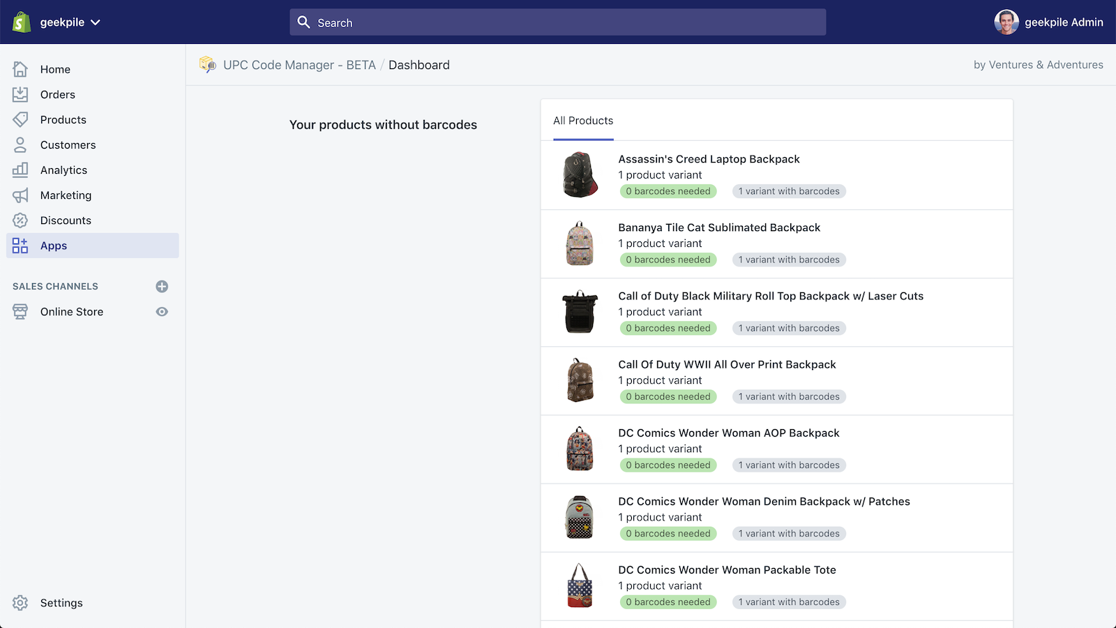 UPC Code Manager gallery image