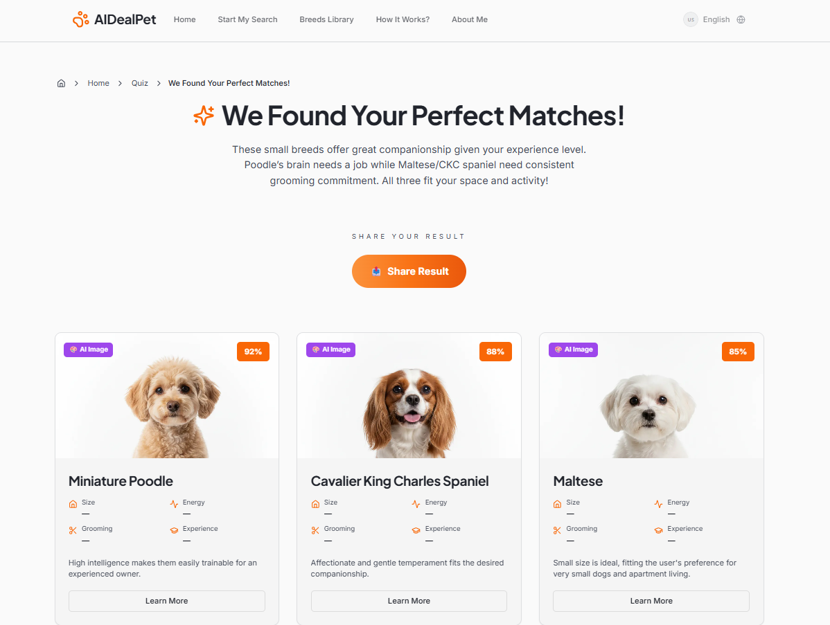 AIDealPet.com - Screenshot 5 showing product features and functionality
