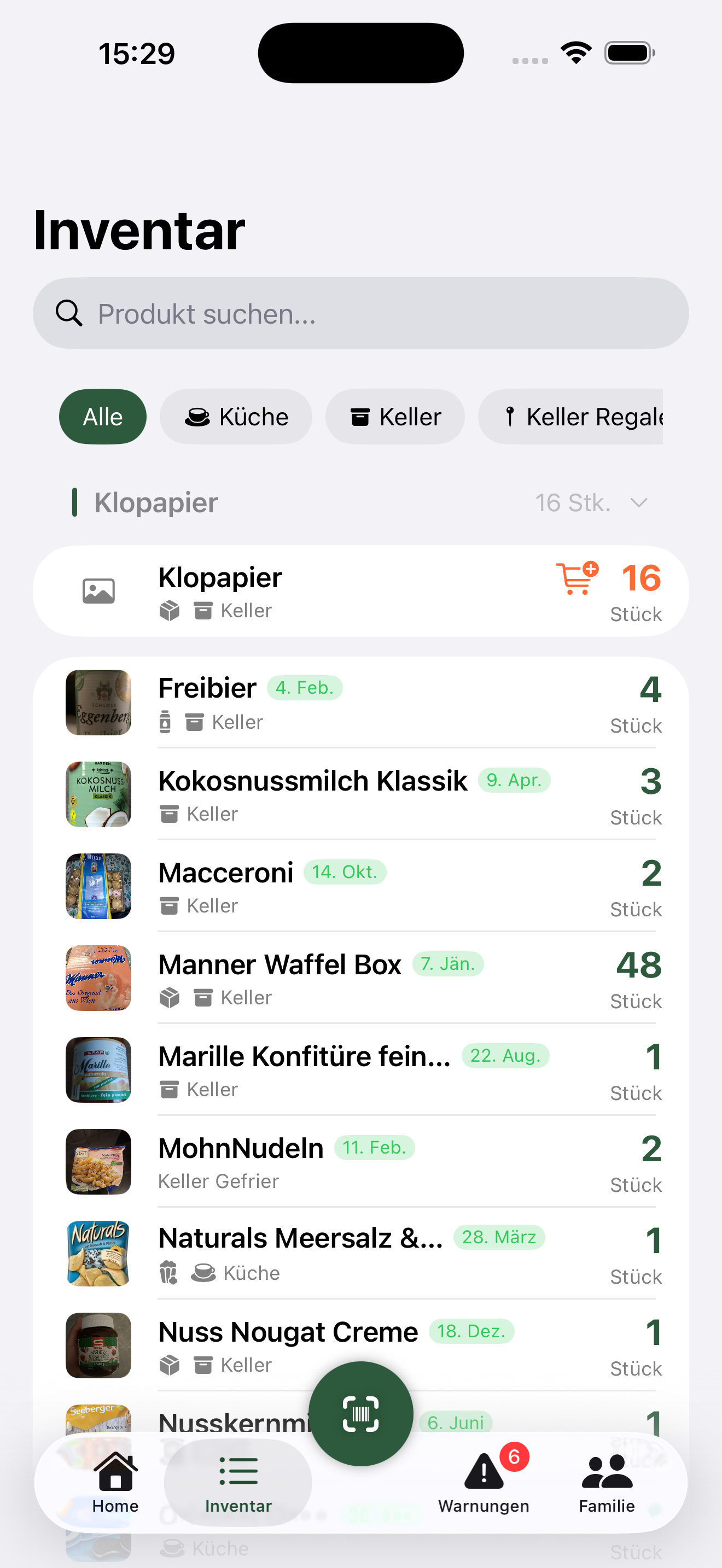 Kellr — Deine smarte Vorratskammer - Screenshot 2 showing product features and functionality