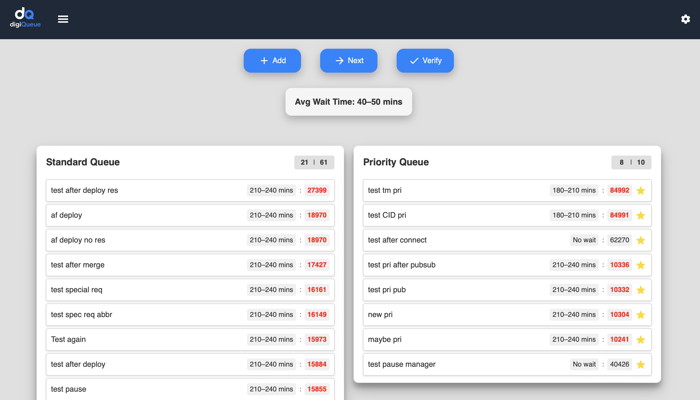 digiQueue - Screenshot 2 showing product features and functionality