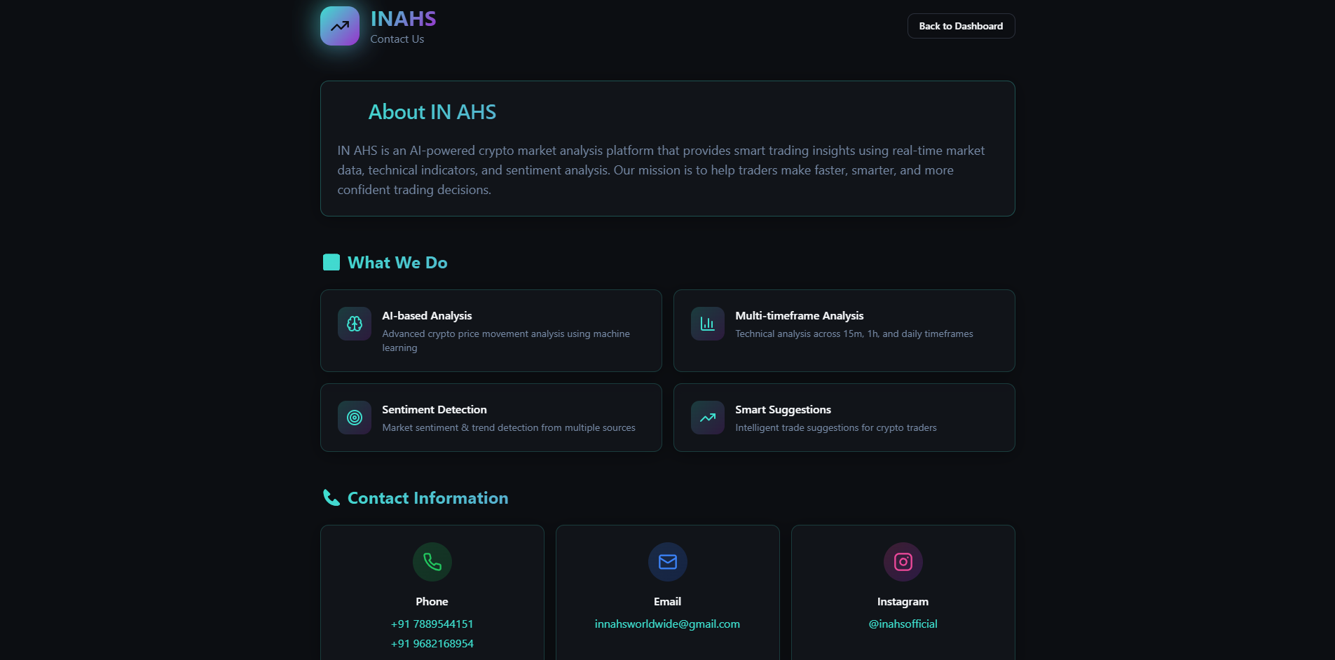 inahs ai | crypto analysis app gallery image