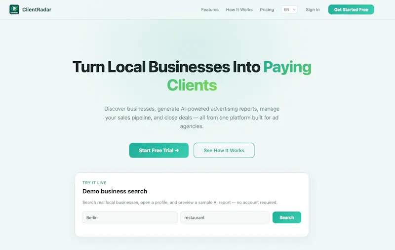 ClientRadar screenshot 2