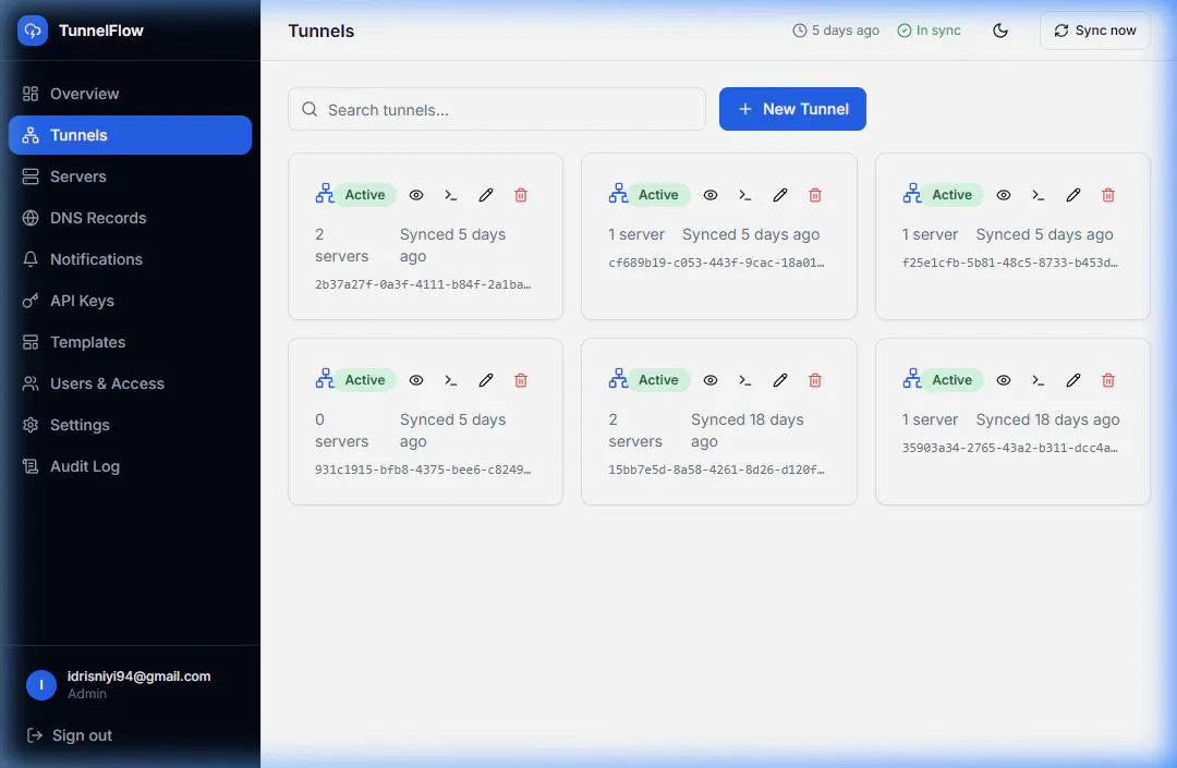 TunnelFlow — Cloudflare Tunnel Manager gallery image
