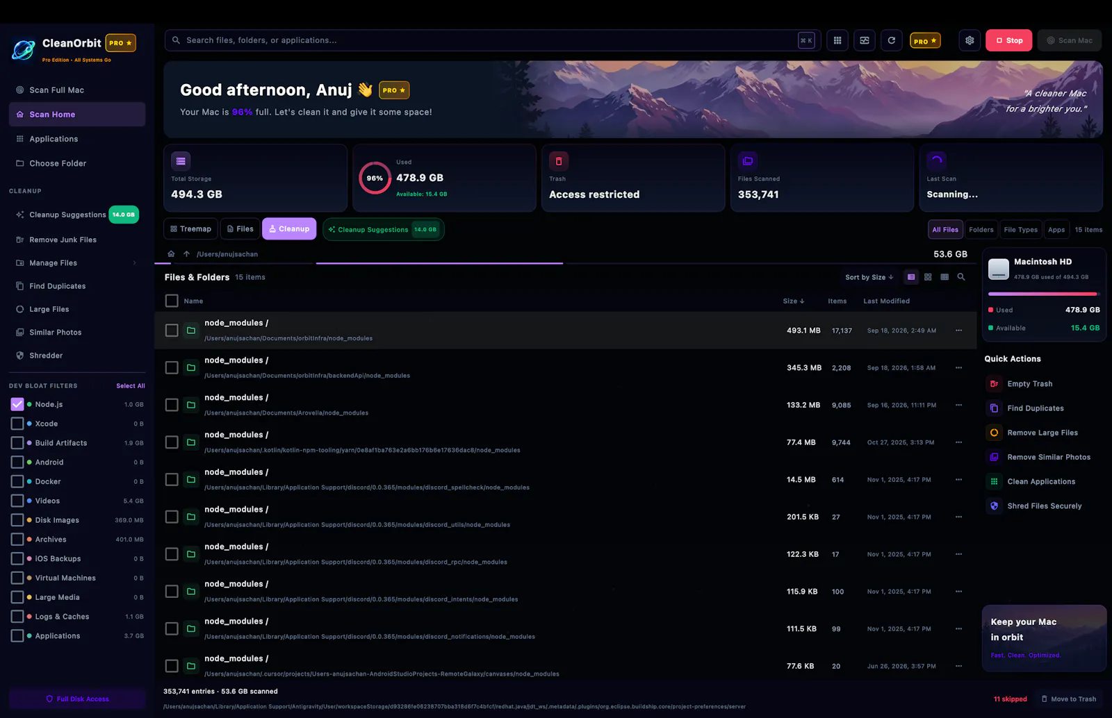 CleanOrbit screenshot 8