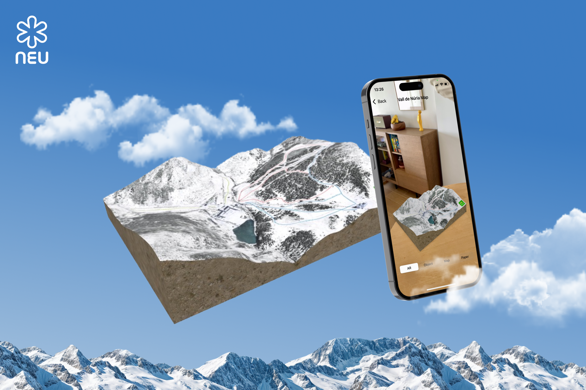 Neu - AR Ski Resorts แผนที่สำหรับ Apple Vision Pro และ iOS media 3