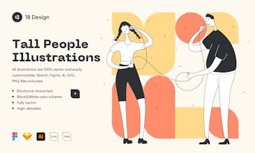 Tall People Illustrations gallery image