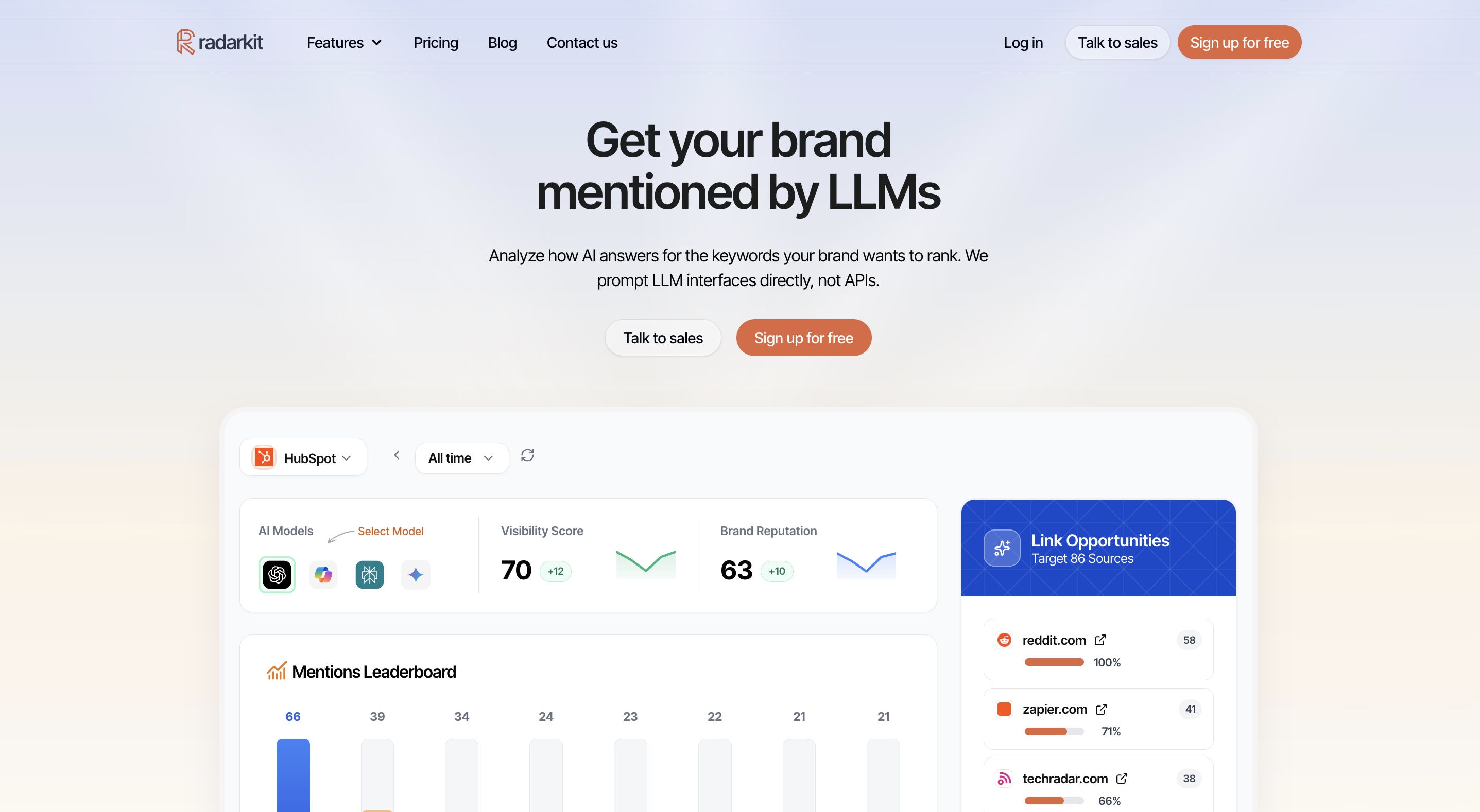 Média Radarkit ai - AI Rank Tracker pour le référencement, les mentions de marque et la croissance 1