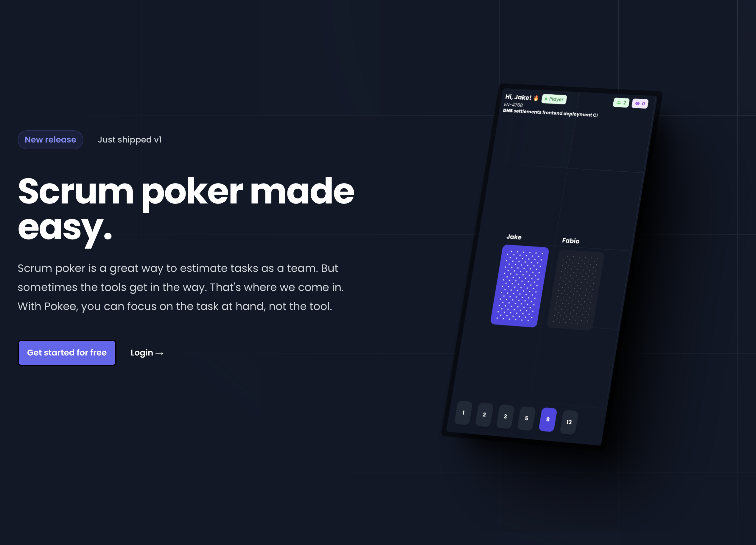 وسائط pokee.io - تخطيط البوكر المنجز بشكل صحيح مع جميع الميزات الصحيحة. 1