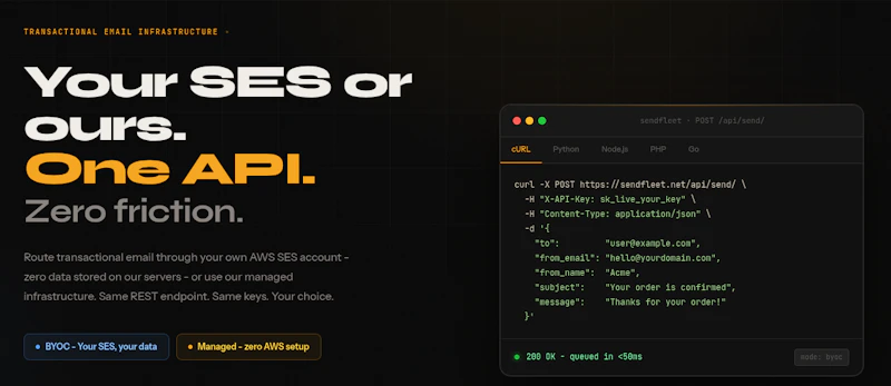 SendFleet screenshot 1