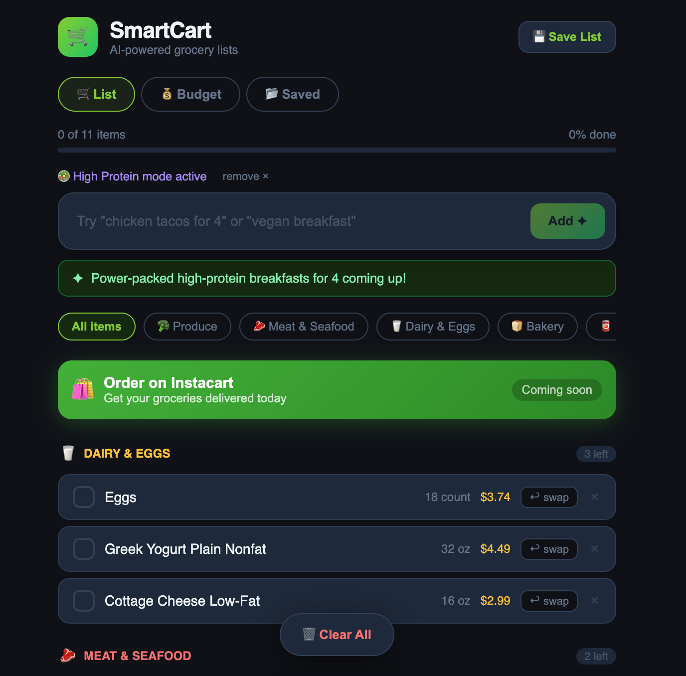 SmartCart — Grocery Lists That Think gallery image
