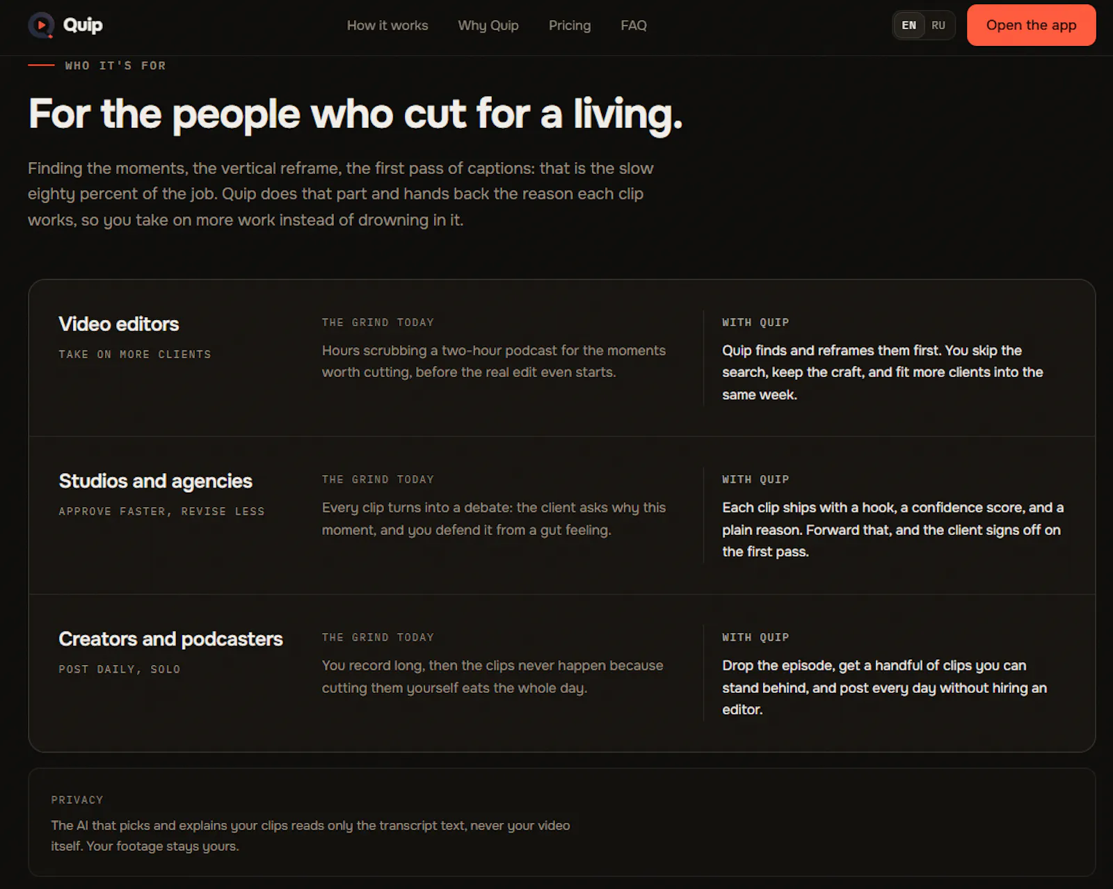 Quip screenshot 1