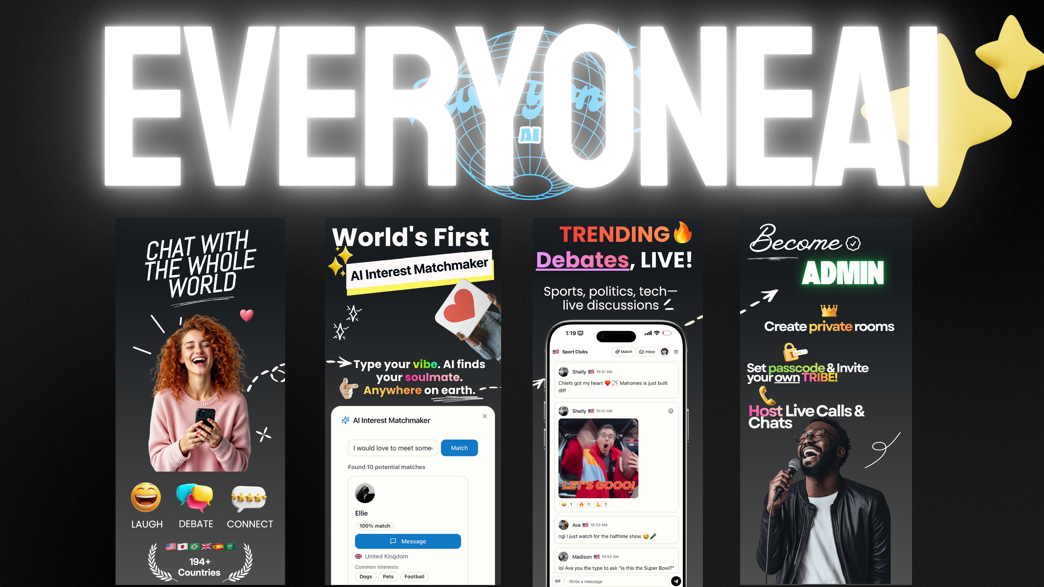 EveryoneAI - Main screenshot showing features and interface