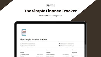 収入と支出の明確な概要を示す Simple Finance Tracker インターフェイスの画像