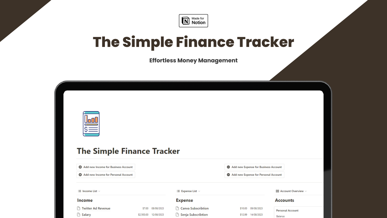 startuptile The Simple Finance Tracker-Effortless money management