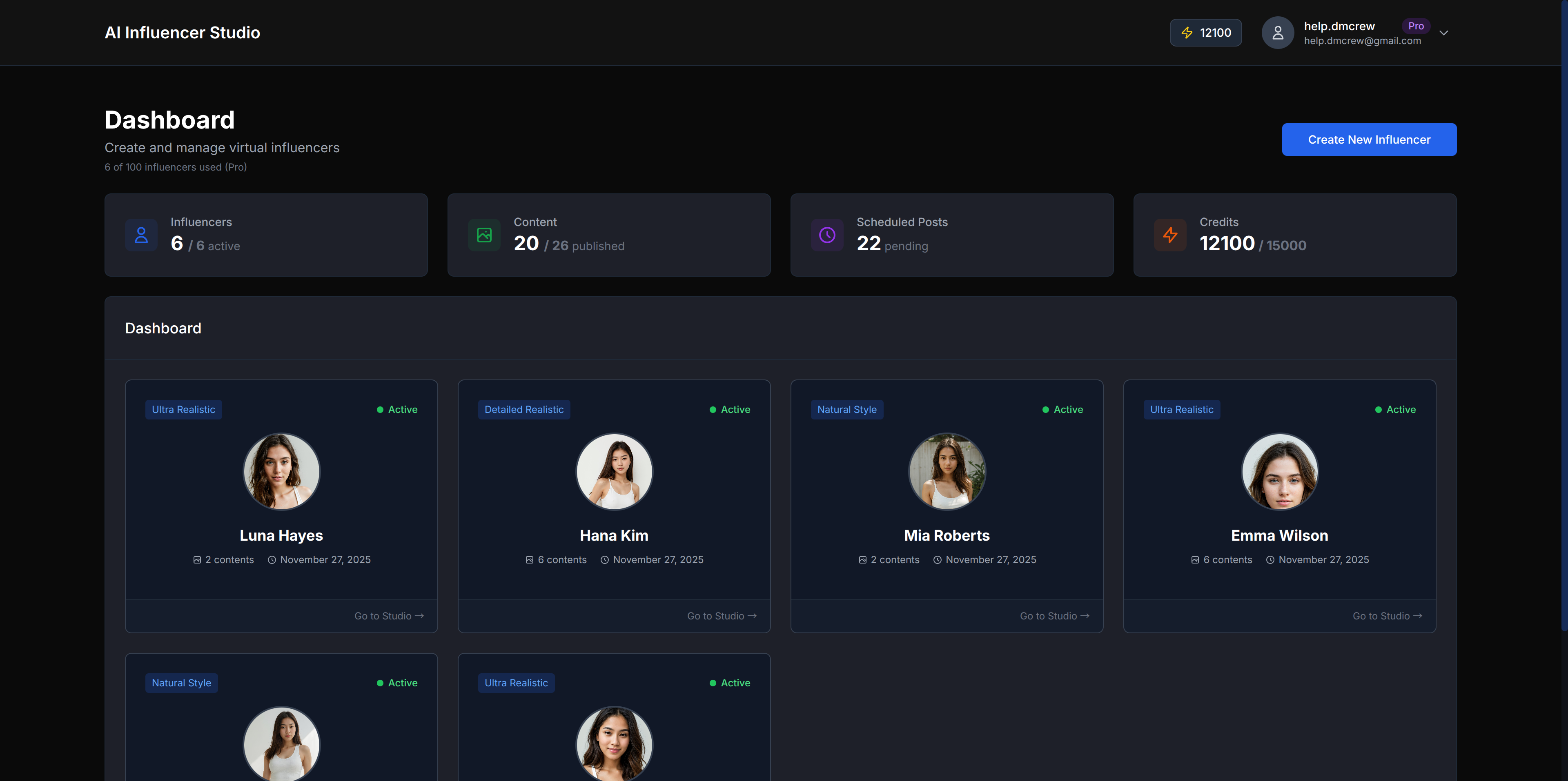 AI Influencer Studio gallery image